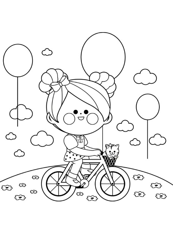 tranh tô màu xe đạp 25