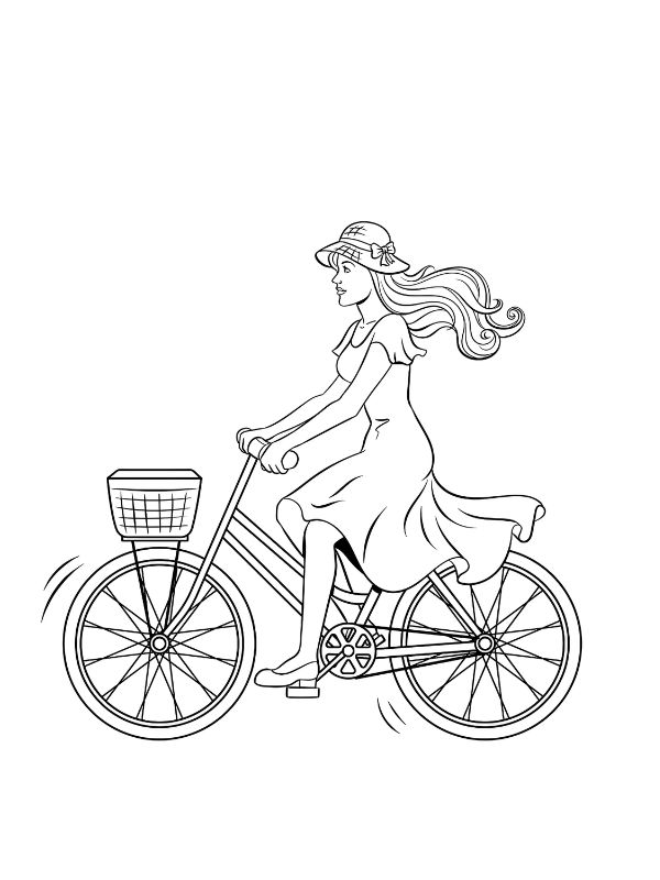 tranh tô màu xe đạp 27