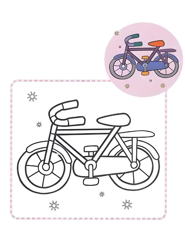 tranh tô màu xe đạp 28