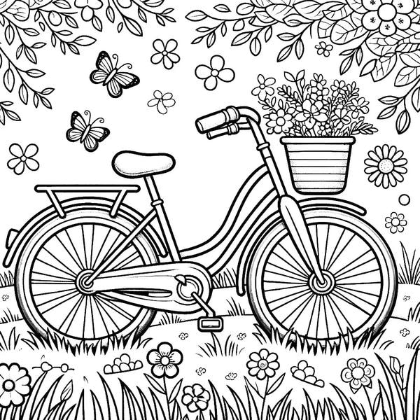 tranh tô màu xe đạp 29