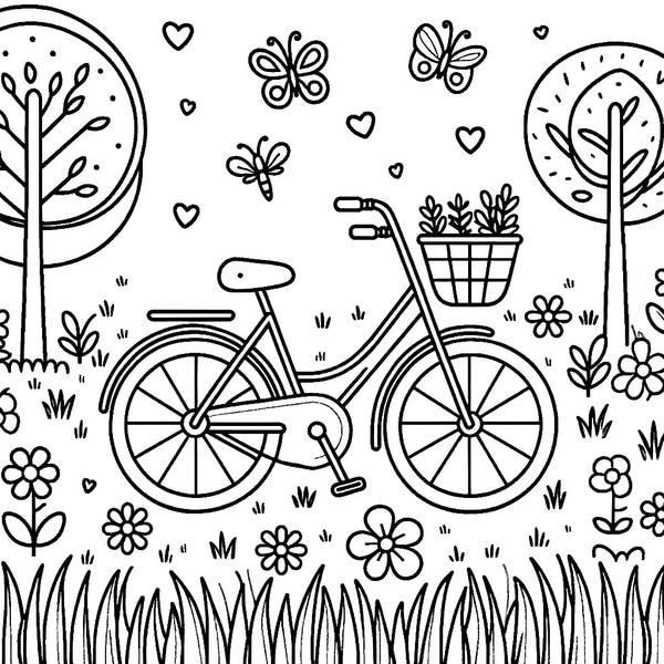 tranh tô màu xe đạp 31