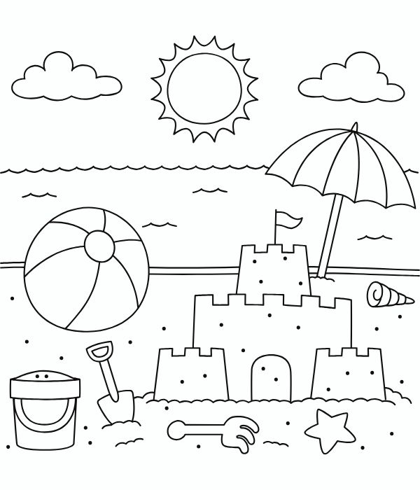 bé tô màu bãi biển