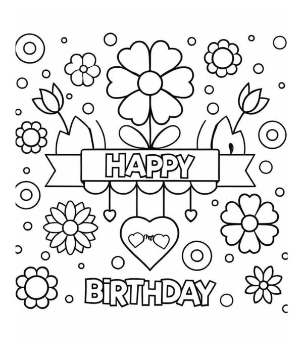 chữ happy birthday tô màu 22