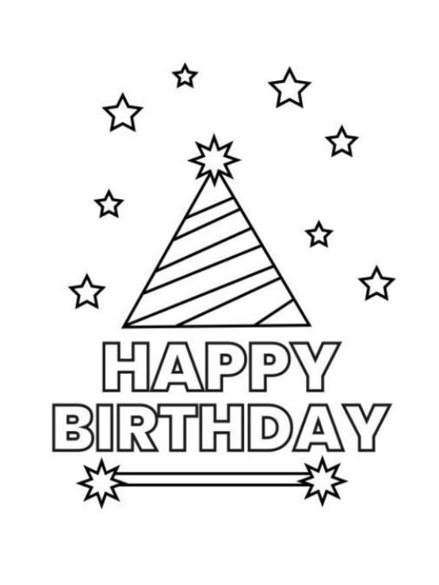 Tuyển tập 99+ mẫu chữ happy birthday tô màu – bé thỏa sức sáng tạo