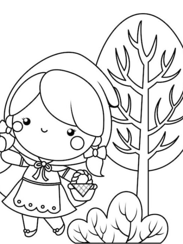 tranh tô màu cô bé quàng khăn đỏ 19