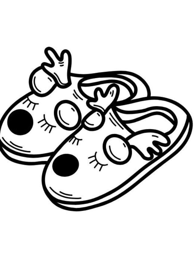 tranh tô màu đôi dép 19