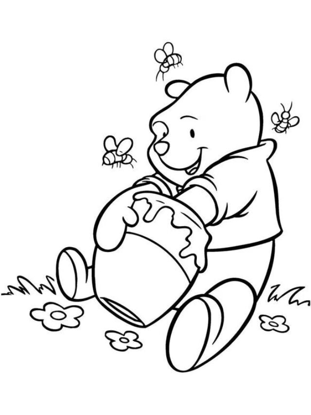 tranh tô màu gấu pooh 17