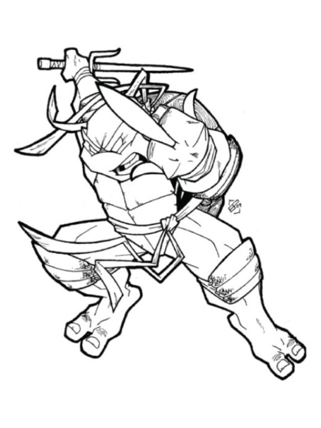 tranh tô màu ninja 21