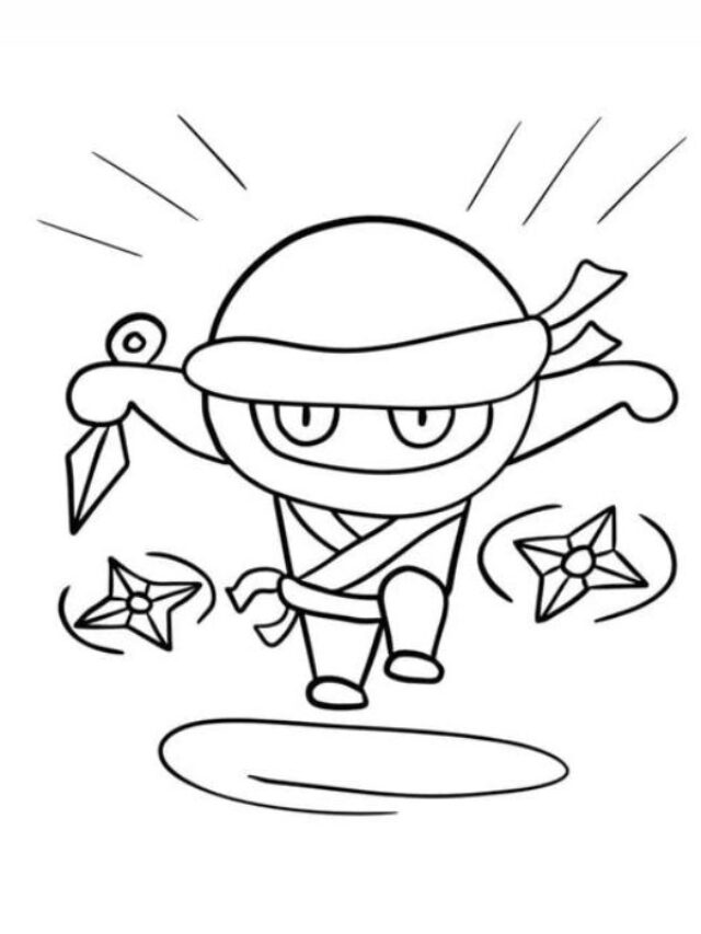 tranh tô màu ninja 23