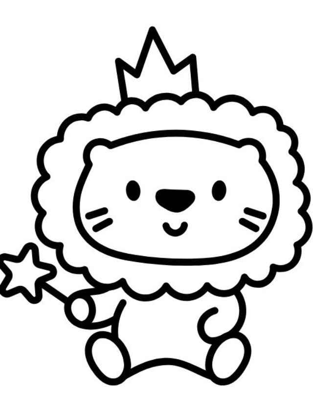 tranh tô màu sư tử 23