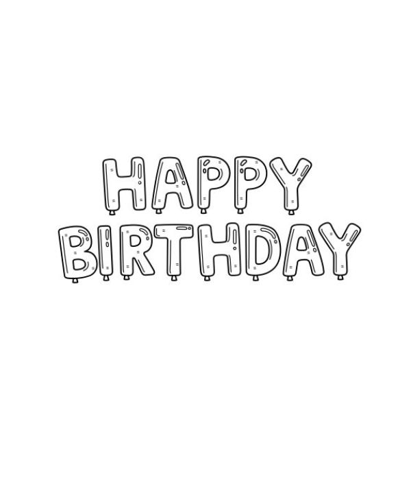 happy birthday tô màu chữ 24