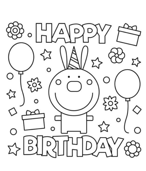 happy birthday tô màu chữ 32