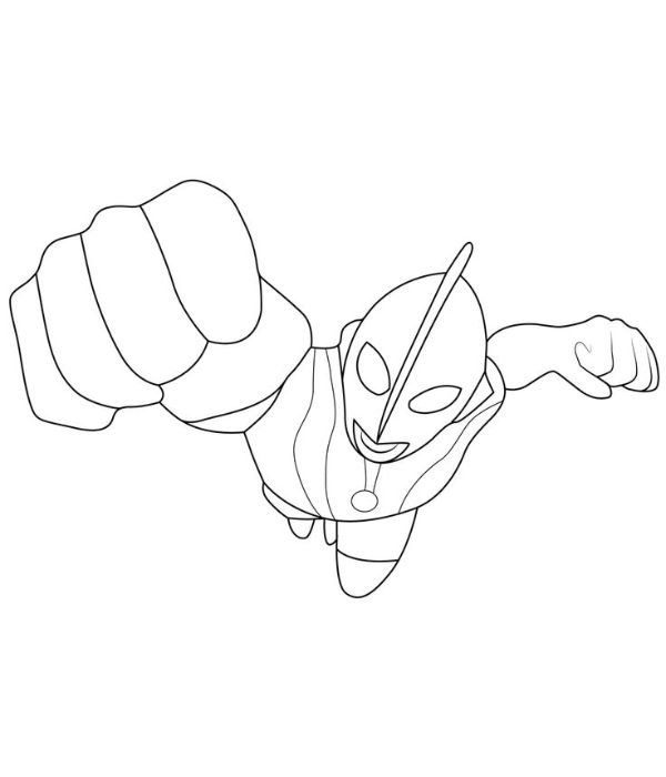 hình siêu nhân điện quang cho bé tô màu