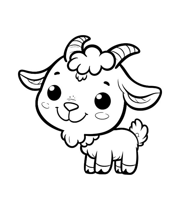 hình tô màu con dê