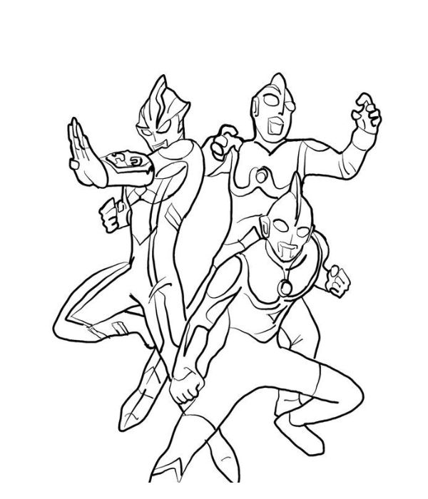 hình tô màu siêu nhân ultraman