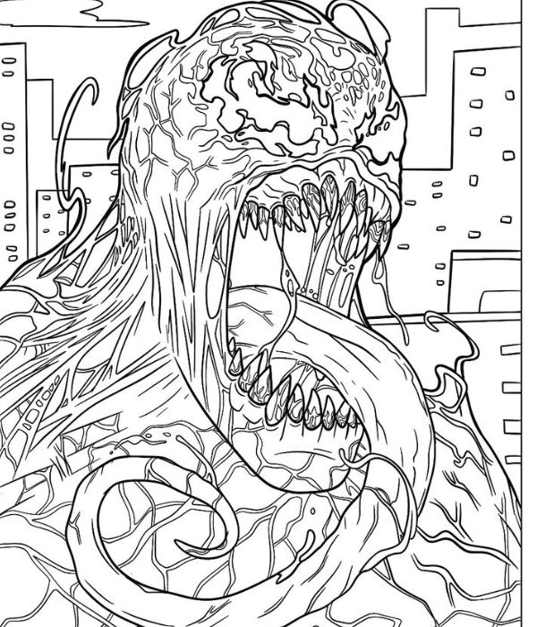 hình tô màu venom