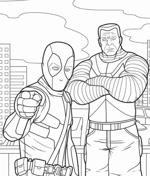 hình vẽ tô màu deadpool