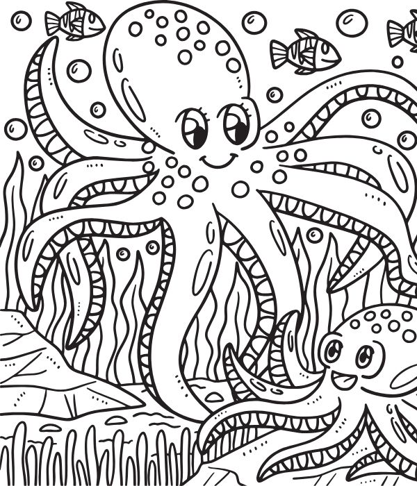 tô màu bạch tuộc 11