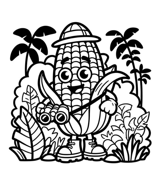 tô màu bắp ngô 35