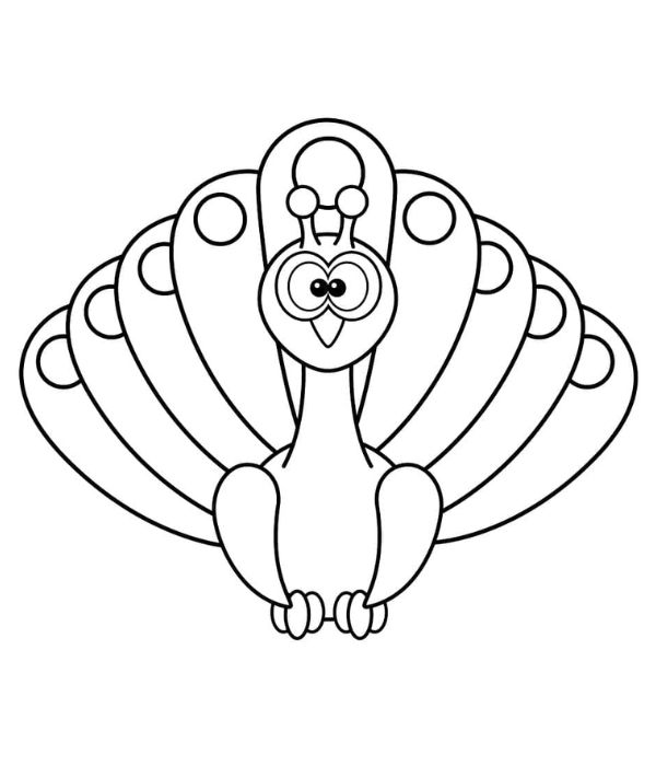 tô màu con công 26