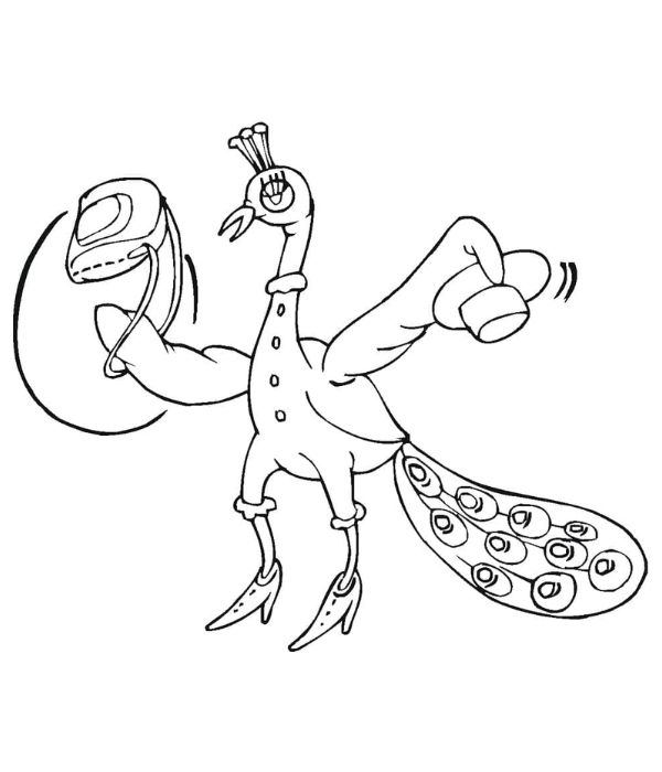 tô màu con công 39