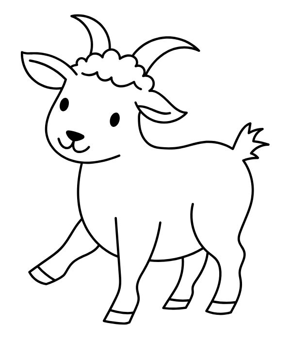 tô màu con dê 13