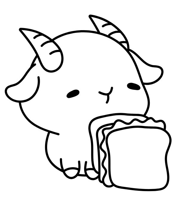 tô màu con dê 33