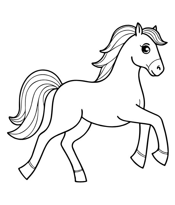 tô màu con ngựa 1