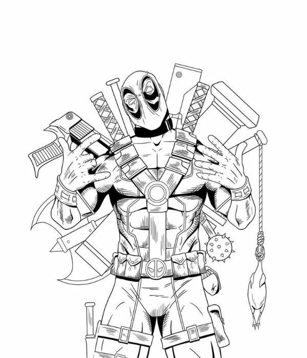 tô màu deadpool 16