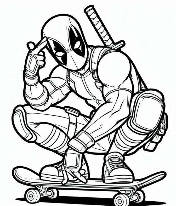 tô màu deadpool 24