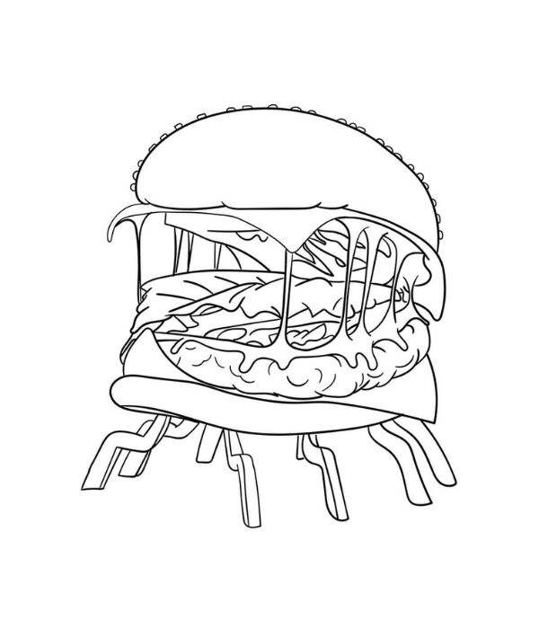 tô màu hamburger 10