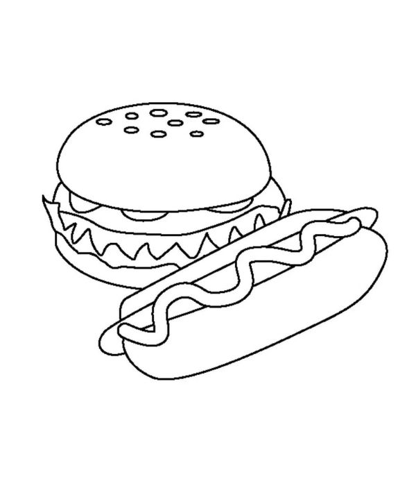 tô màu hamburger 12