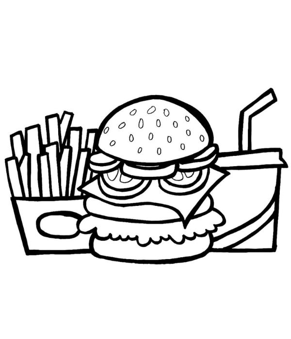 tô màu hamburger 13