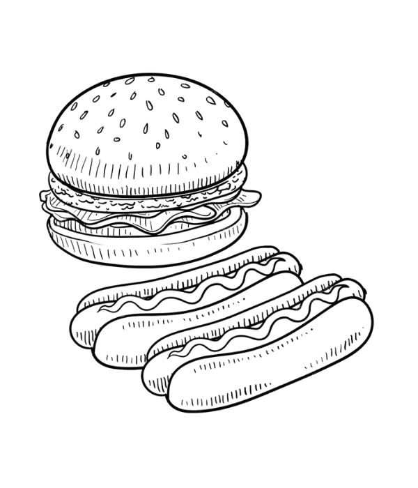 tô màu hamburger 14