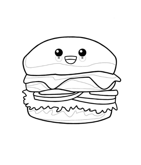 tô màu hamburger 15