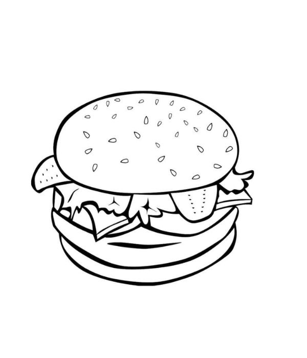 tô màu hamburger 16