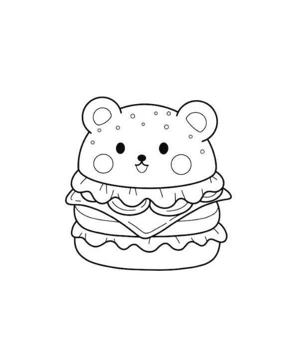 tô màu hamburger 18