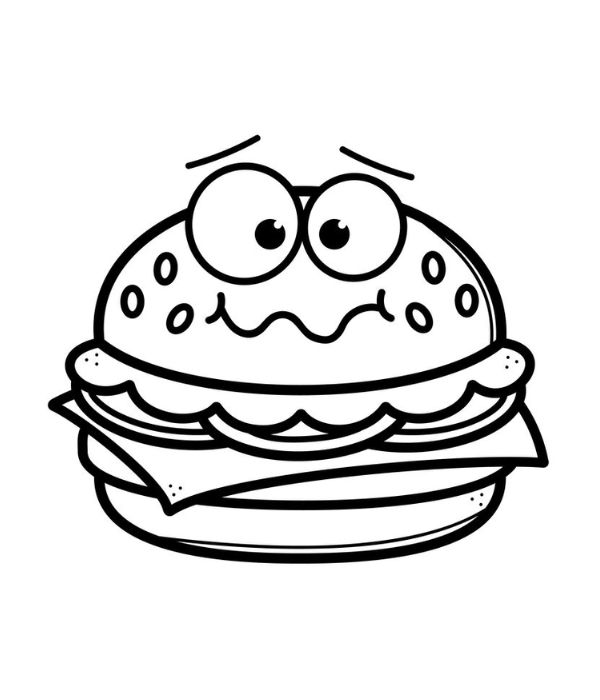 tô màu hamburger 19