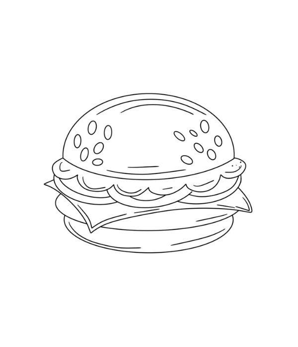 tô màu hamburger 26