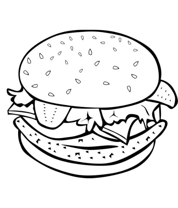 tô màu hamburger 27