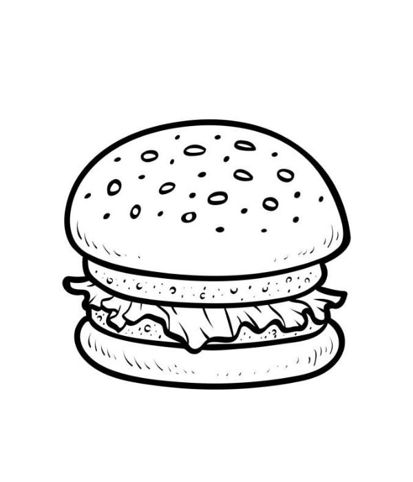 tô màu hamburger 29
