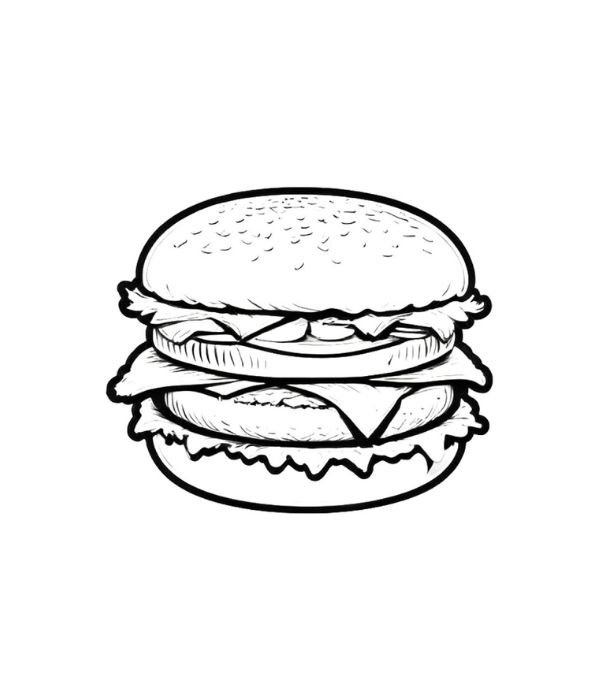 tô màu hamburger 30