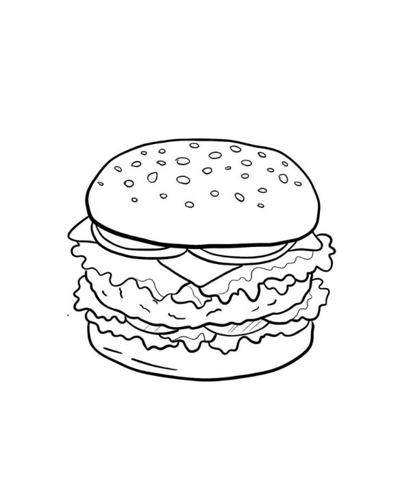 tô màu hamburger 31