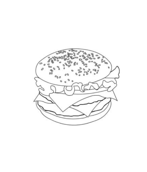 tô màu hamburger 32