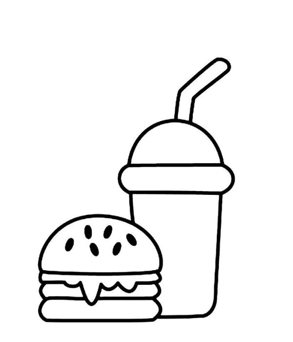 tô màu hamburger 34