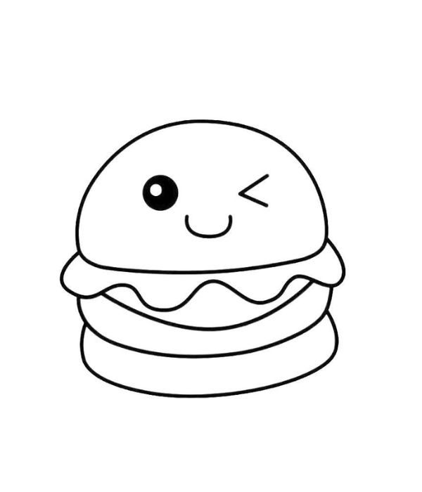 tô màu hamburger 35