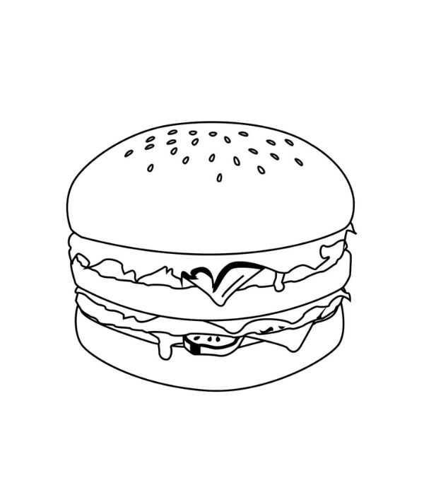 tô màu hamburger 5
