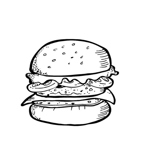 tô màu hamburger 7