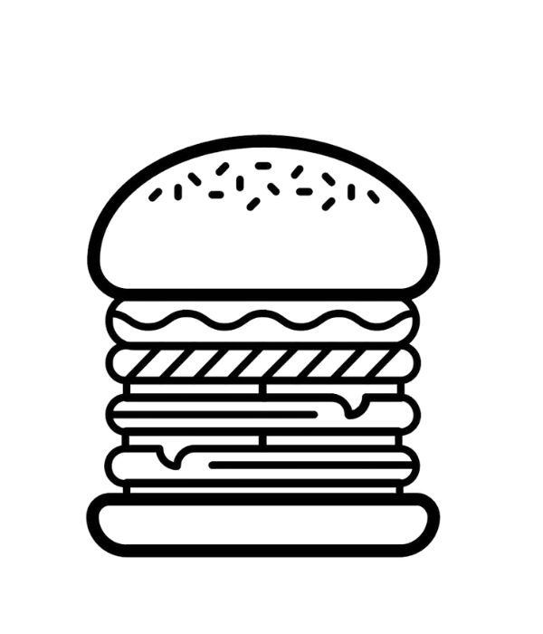 tô màu hamburger 8