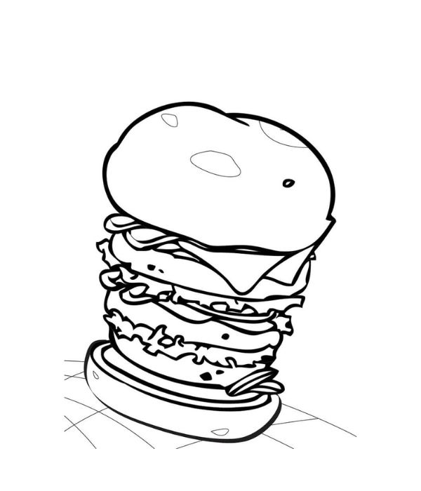 tô màu hamburger 9